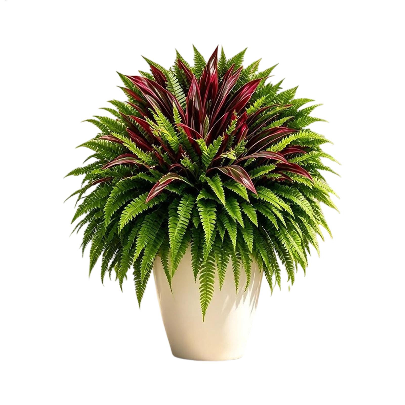 Bonsai Garden Cafe - Fake Ferns UV-Resistant Fern And Dracaena