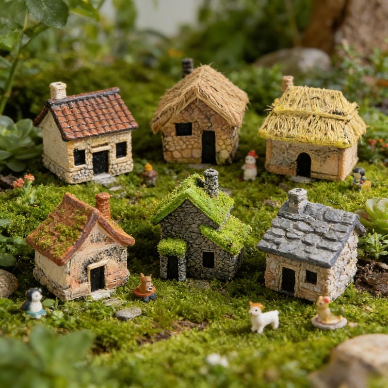5pcs Resin Miniature Hand-Made - Bonsai Garden House review and price