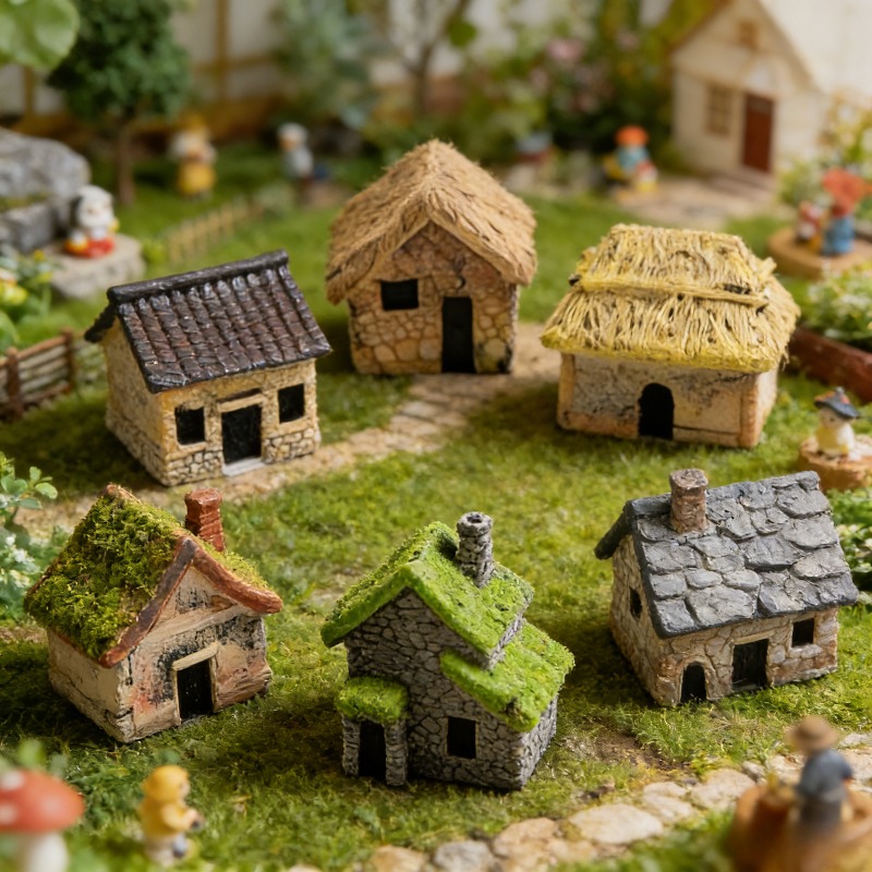 5pcs Resin Miniature Hand-Made - Bonsai Garden House review and price