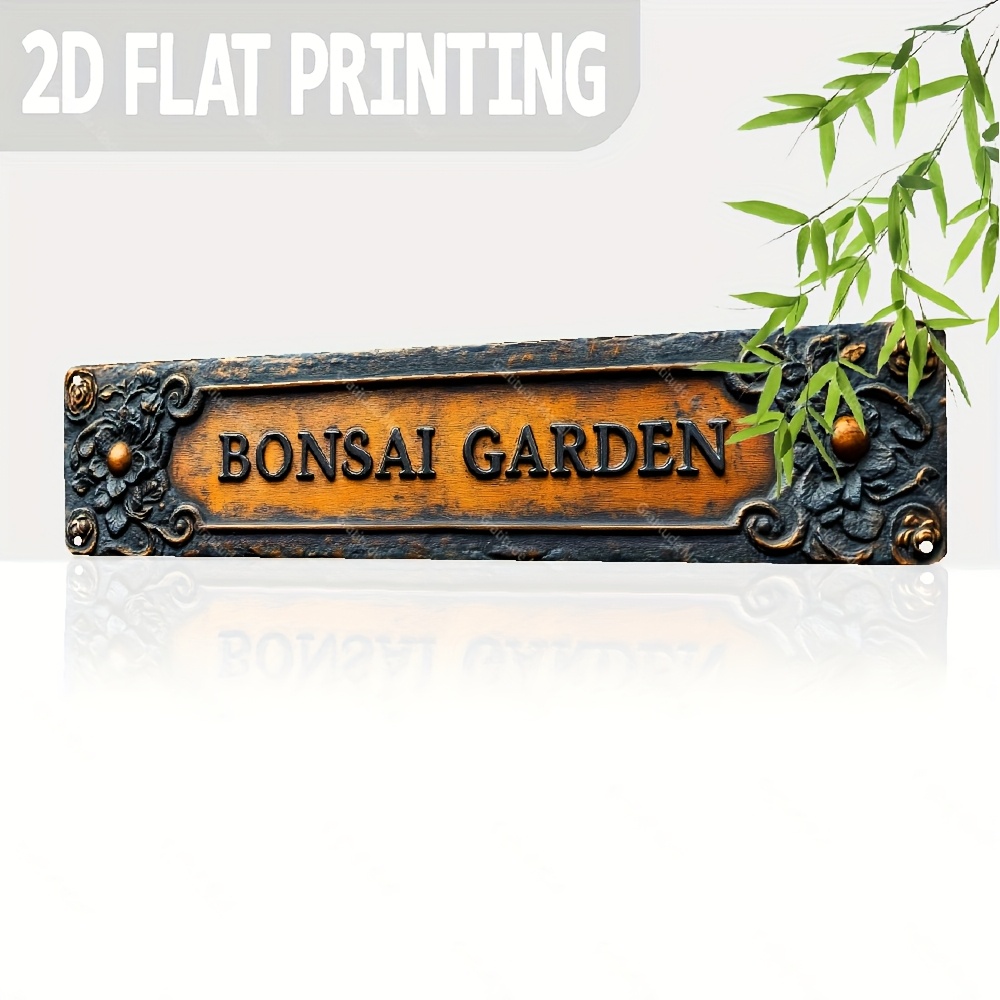 2D Flat - Durable Aluminum Sig - Bonsai Garden Cafe review and price