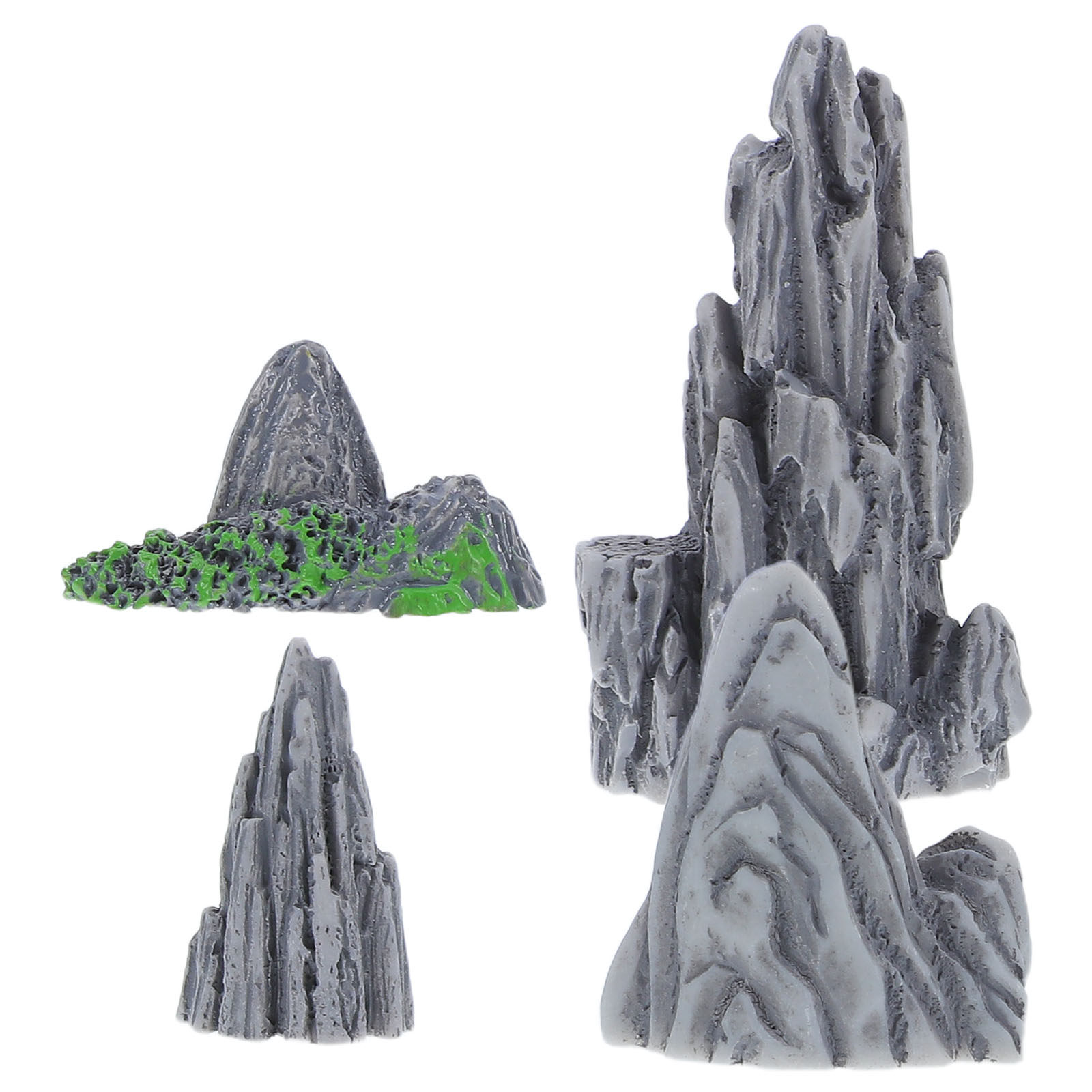 4Pcs Detailed Mini Resin Rocke - Bonsai Garden Set Up review and price