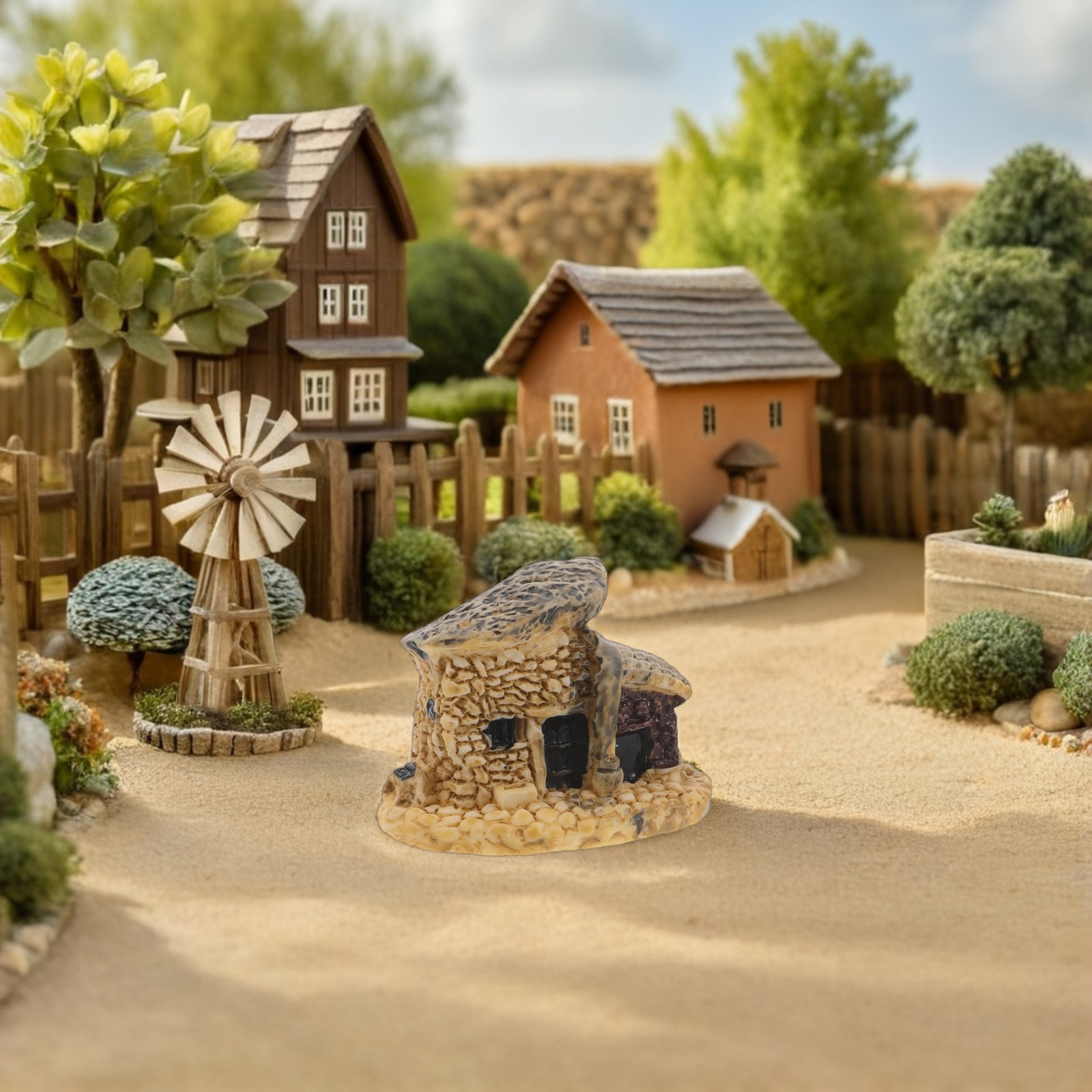 8Pcs Micro Landscape Cottage R - Bonsai Garden House review and price