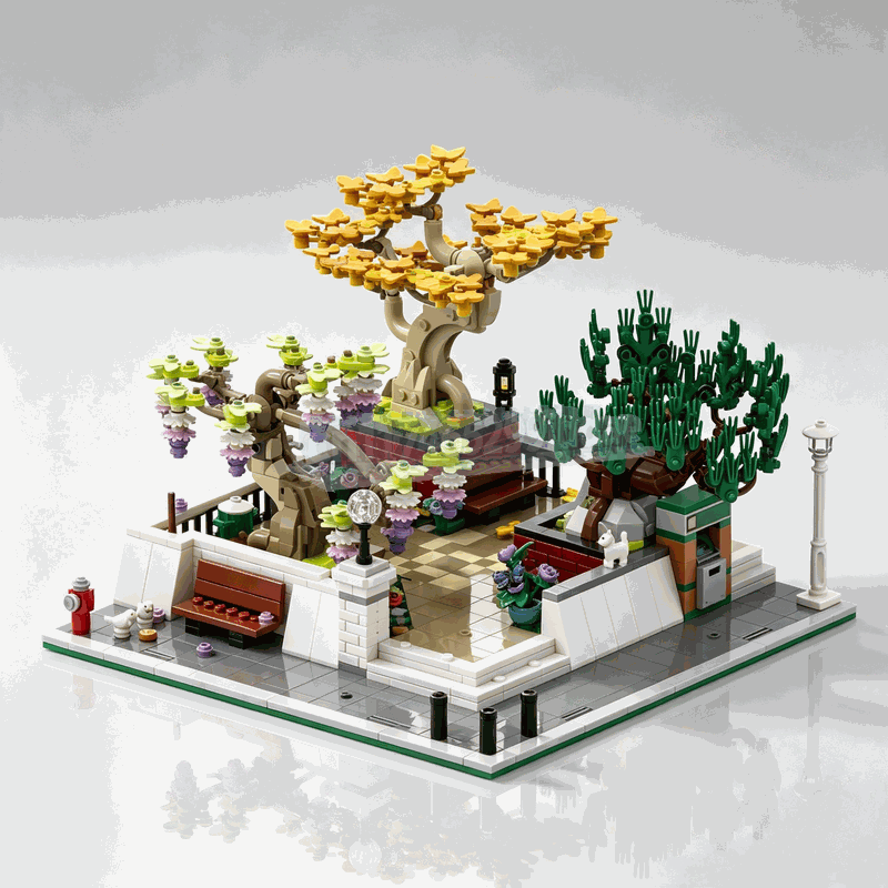 1309PCS Corner Park Bonsai Tre - Bonsai Garden Lego review and price