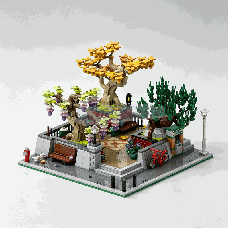 1309PCS Corner Park Bonsai Tre - Bonsai Garden Lego review and price