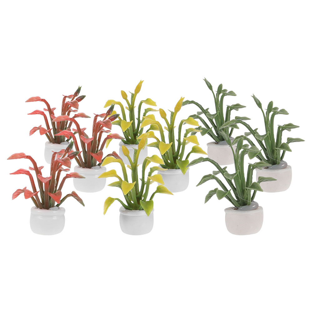 9Pcs Miniature Potted Plant Re - Bonsai Garden House review and price